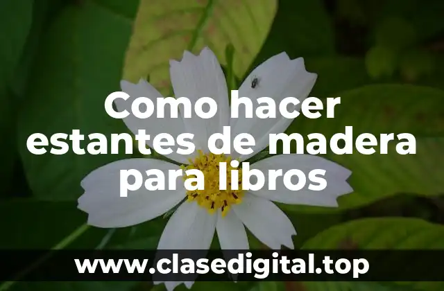 Como hacer estantes de madera para libros