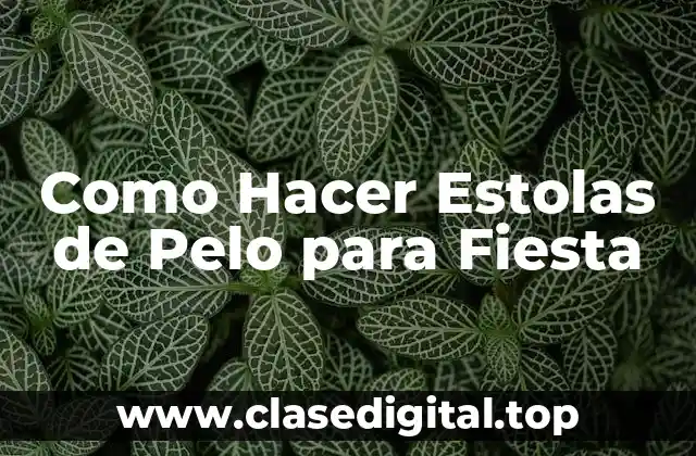 Como Hacer Estolas de Pelo para Fiesta