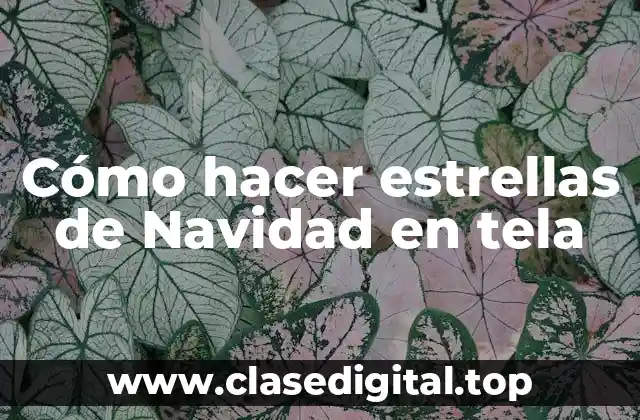 Cómo hacer estrellas de Navidad en tela