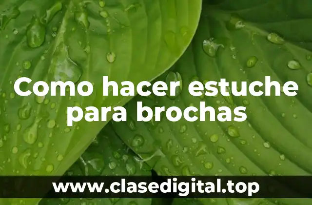 Como hacer estuche para brochas
