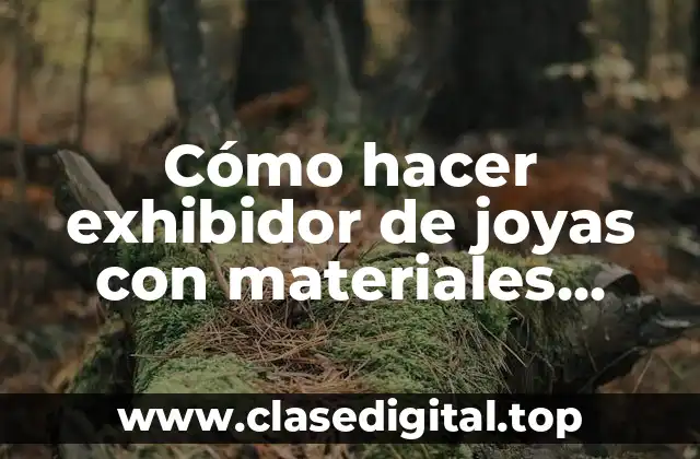 Cómo hacer exhibidor de joyas con materiales desechables