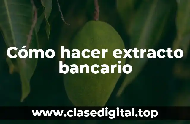 ¿Qué es un extracto bancario y para qué sirve?