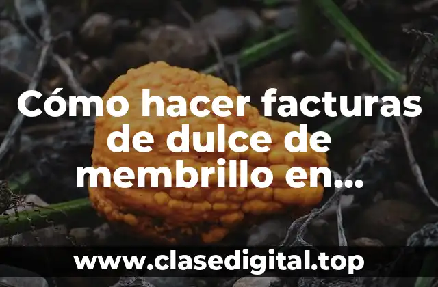 Cómo hacer facturas de dulce de membrillo en YouTube