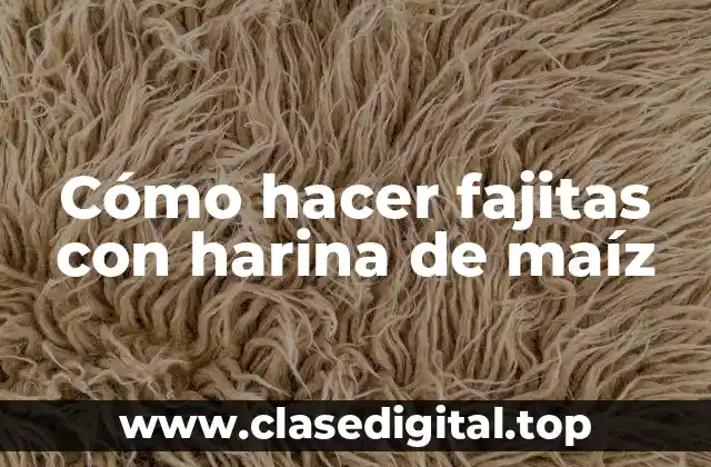 Cómo hacer fajitas con harina de maíz