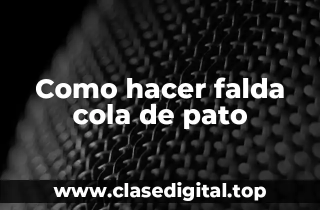 ¿Qué es una falda cola de pato y para qué sirve?