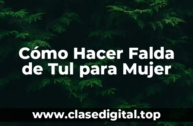 Cómo Hacer Falda de Tul para Mujer