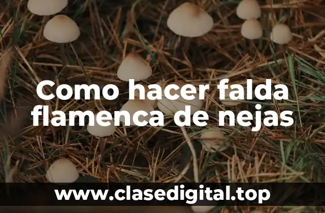 Como hacer falda flamenca de nejas