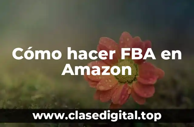 Cómo hacer FBA en Amazon