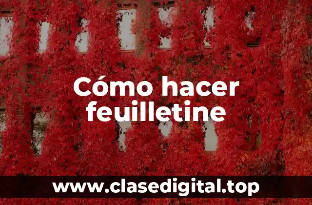 Cómo hacer feuilletine