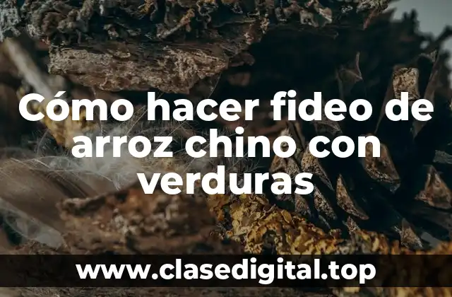 Cómo hacer fideo de arroz chino con verduras