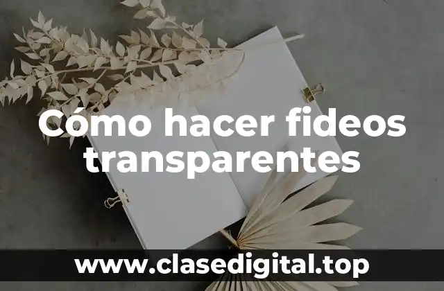 Fideos transparentes