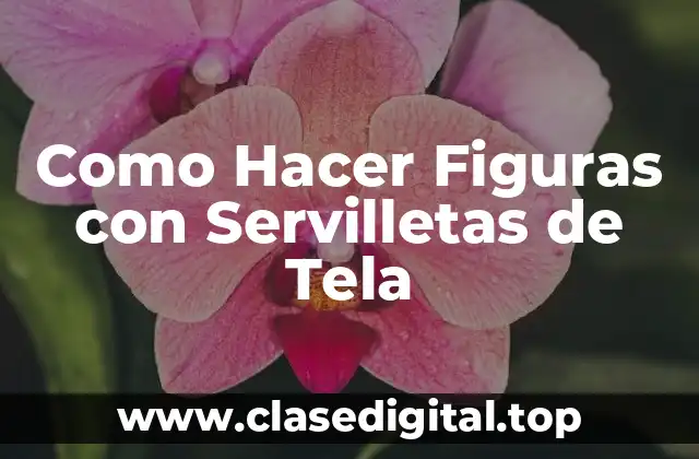Como Hacer Figuras con Servilletas de Tela