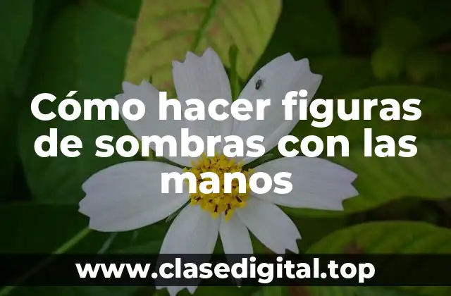 Cómo hacer figuras de sombras con las manos
