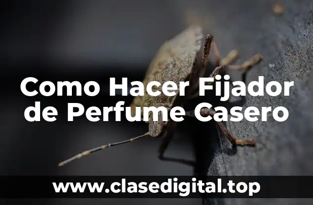Como Hacer Fijador de Perfume Casero