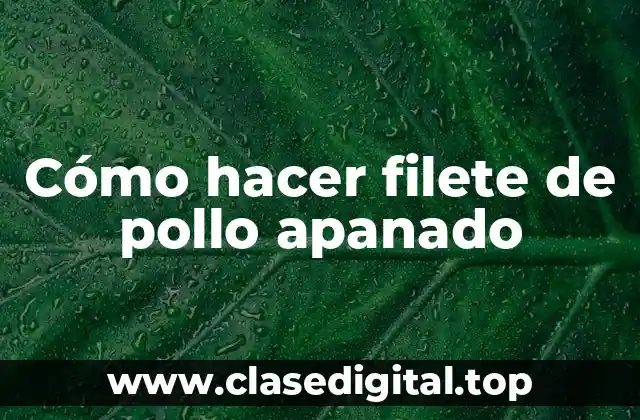 Cómo hacer filete de pollo apanado