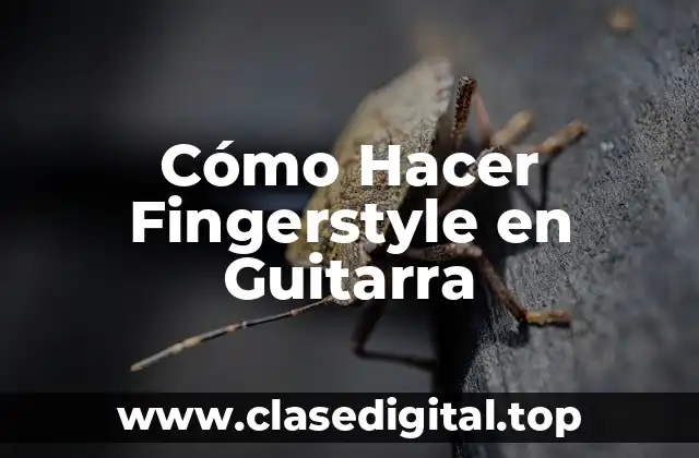 Cómo Hacer Fingerstyle en Guitarra