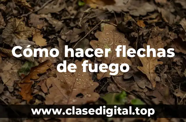 Cómo hacer flechas de fuego