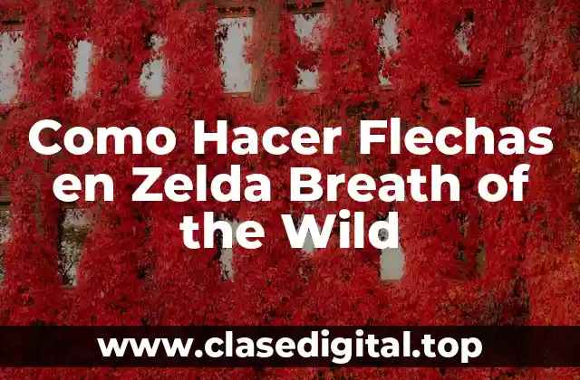 Como Hacer Flechas en Zelda Breath of the Wild