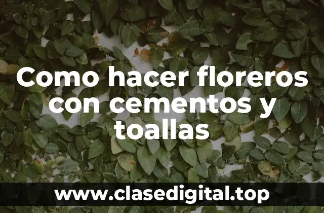 Como hacer floreros con cementos y toallas