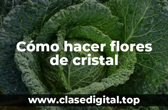Cómo hacer flores de cristal