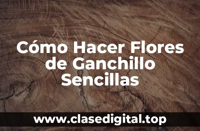 Cómo Hacer Flores de Ganchillo Sencillas
