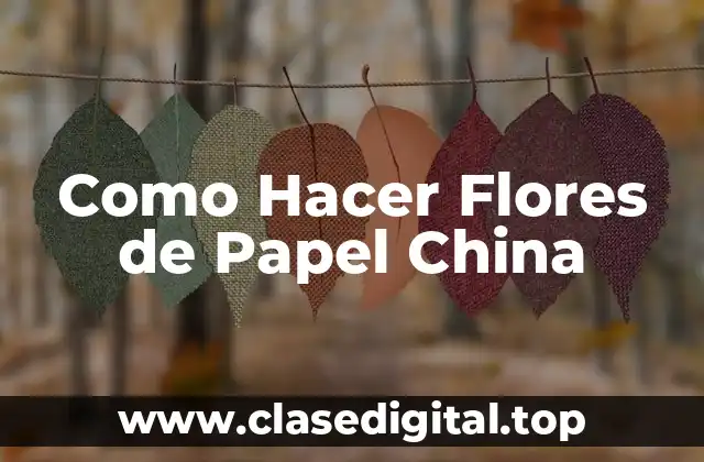 Como Hacer Flores de Papel China