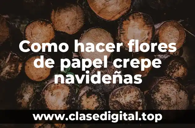 Como hacer flores de papel crepe navideñas