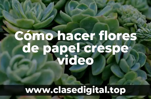 Cómo hacer flores de papel crespe video
