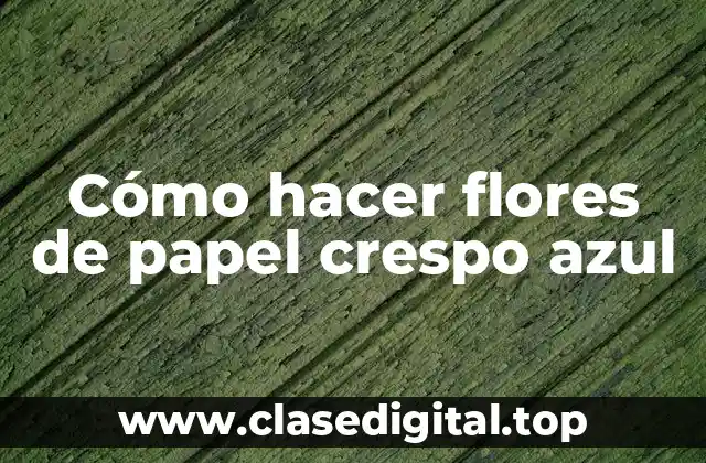 Flores de papel crespo azul - Qué son y para qué sirven