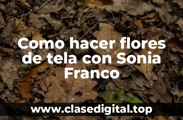 Como hacer flores de tela con Sonia Franco