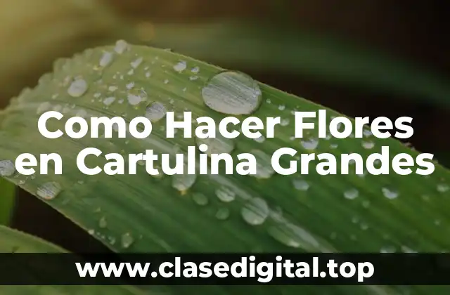 Como Hacer Flores en Cartulina Grandes