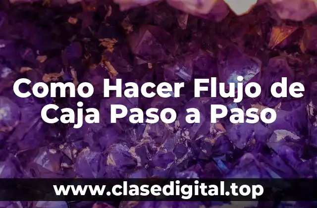 Como Hacer Flujo de Caja Paso a Paso
