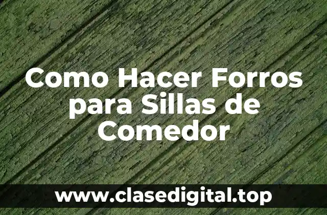 ¿Qué es un Forro para Sillas de Comedor y para qué Sirve?