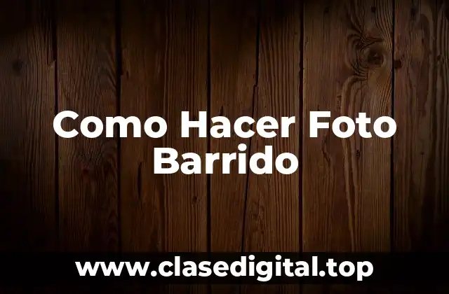 ¿Qué es una foto barrido y para qué sirve?