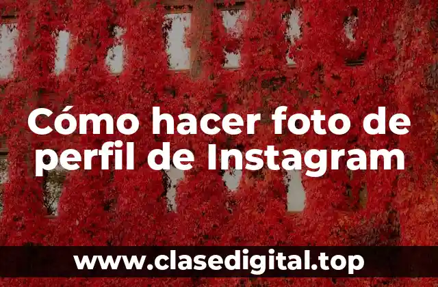 Cómo hacer foto de perfil de Instagram
