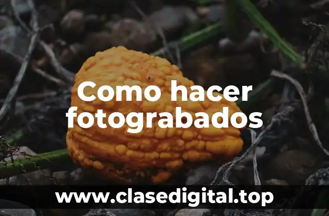 ¿Qué son los fotograbados?