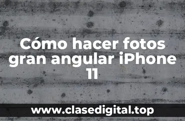 Cómo hacer fotos gran angular iPhone 11