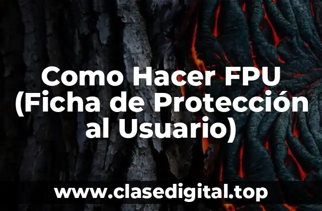 ¿Qué es una Ficha de Protección al Usuario (FPU)?