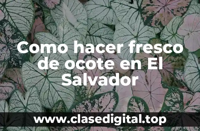 ¿Qué es fresco de ocote?