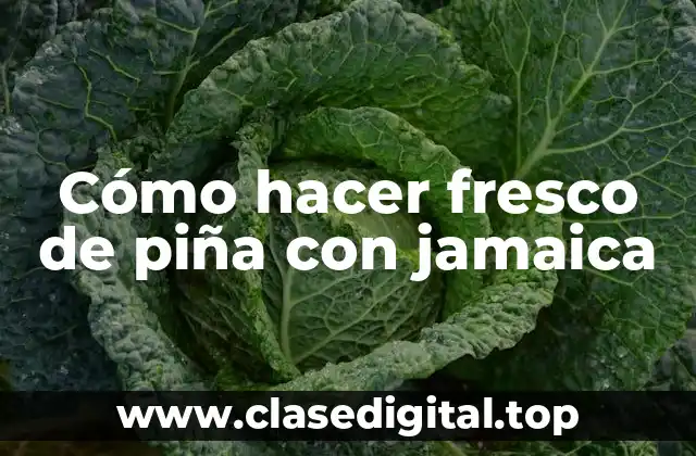Cómo hacer fresco de piña con jamaica