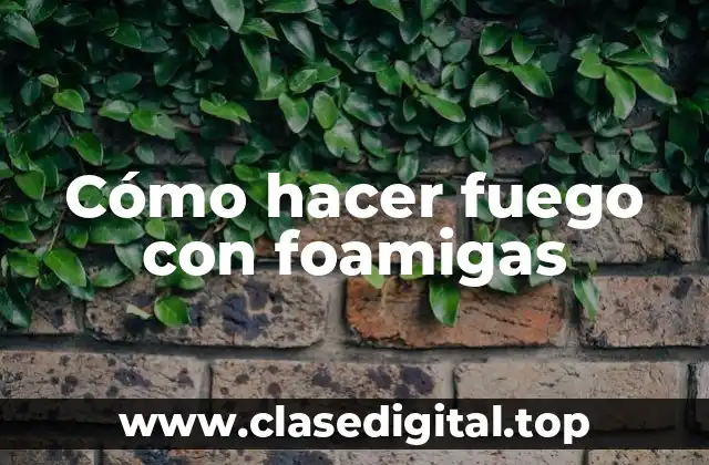 Cómo hacer fuego con foamigas
