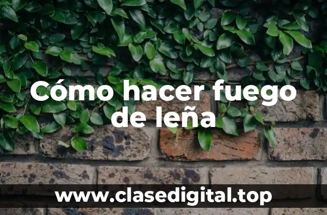 Cómo hacer fuego de leña