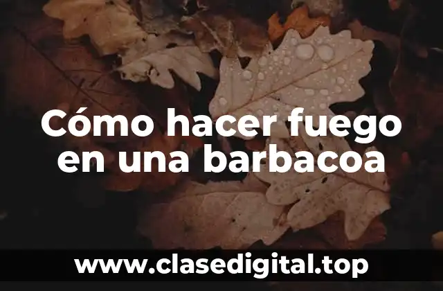 Cómo hacer fuego en una barbacoa