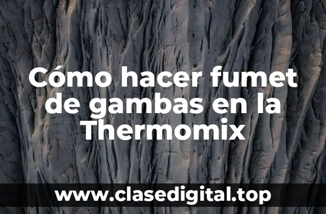 Cómo hacer fumet de gambas en la Thermomix