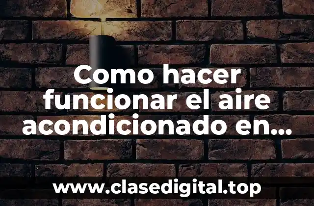Como hacer funcionar el aire acondicionado en calor Haier