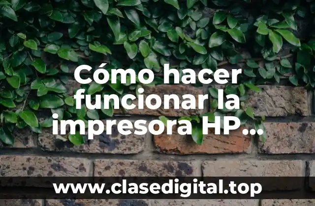 Cómo hacer funcionar la impresora HP Deskjet Ink Advantage 2675