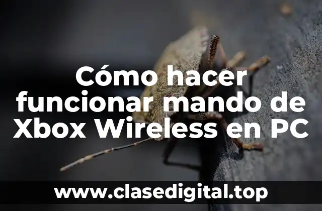 Cómo hacer funcionar mando de Xbox Wireless en PC