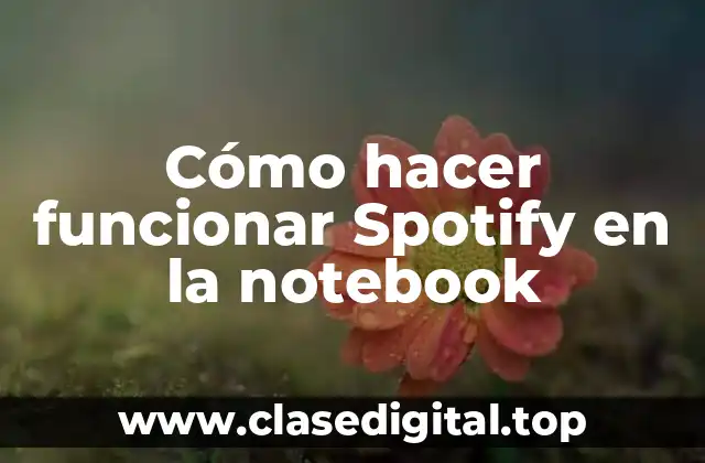 Cómo hacer funcionar Spotify en la notebook