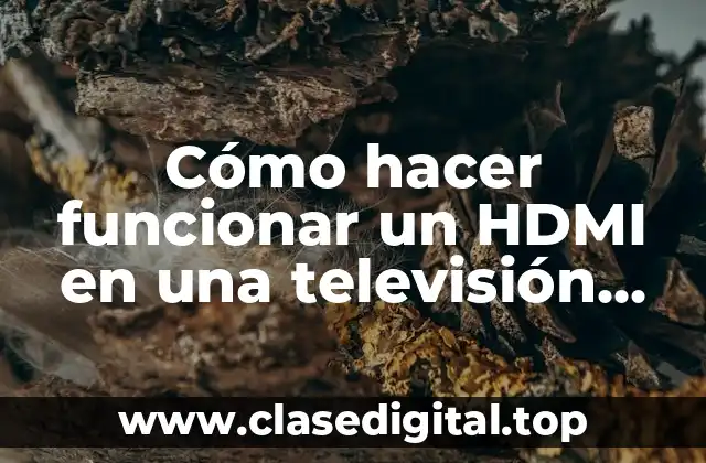 Cómo hacer funcionar un HDMI en una televisión Panasonic Viera