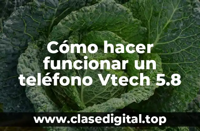 Cómo hacer funcionar un teléfono Vtech 5.8